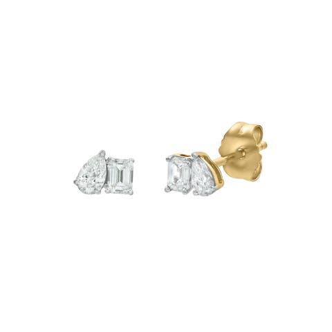 Valessa 14K Gold Lab Grown Diamond Toi Et Moi Earrings - 0.4 Ct