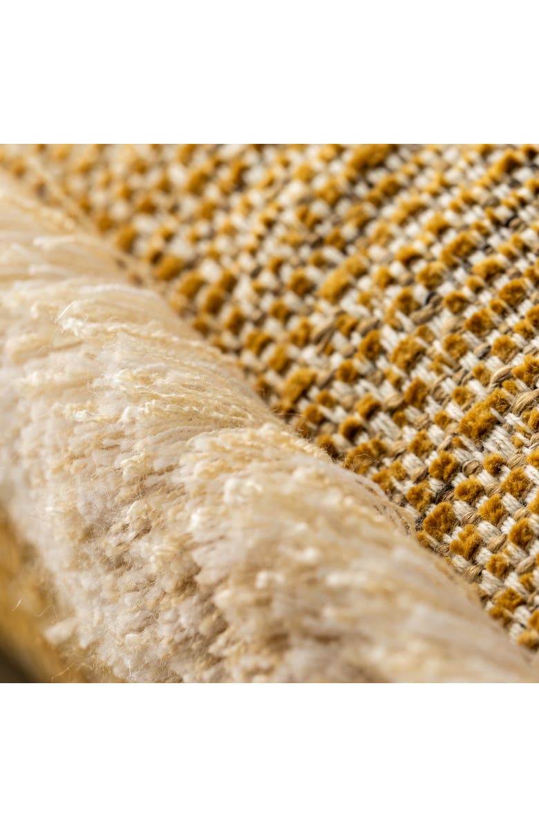 Elaine Smith Golden Hour Textured Fringed Indoor & Outdoor Woven Accent Pillow, Alternate, color, Fringed