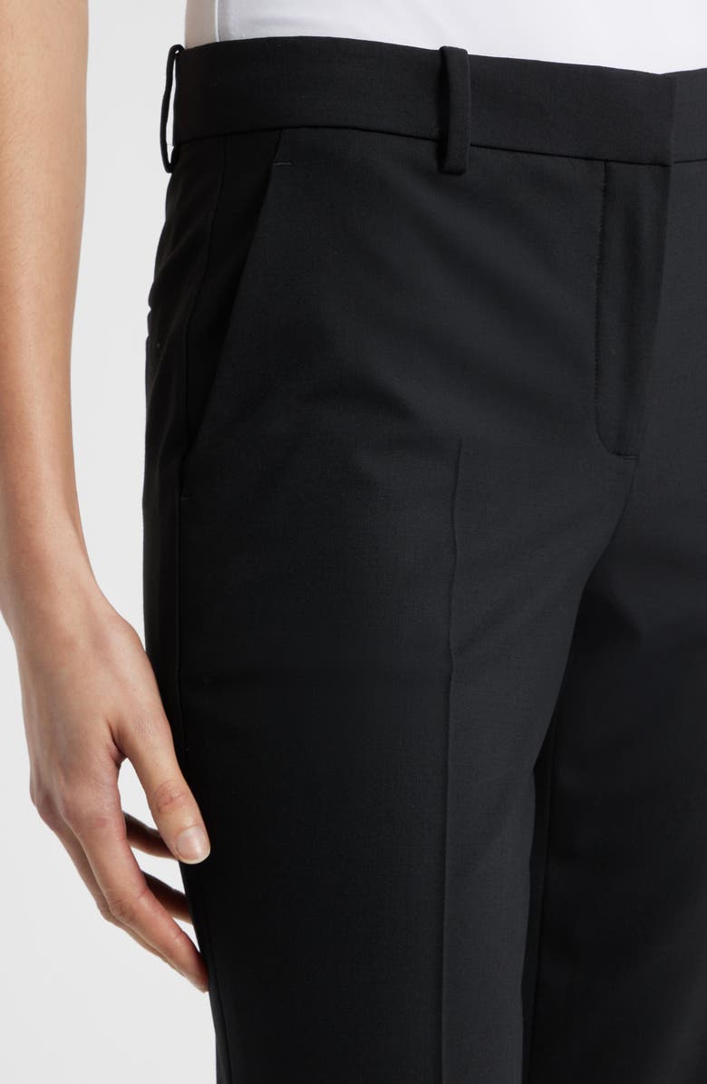 Theory Treeca Wool Blend Crop Pants, Alternate, color, Black