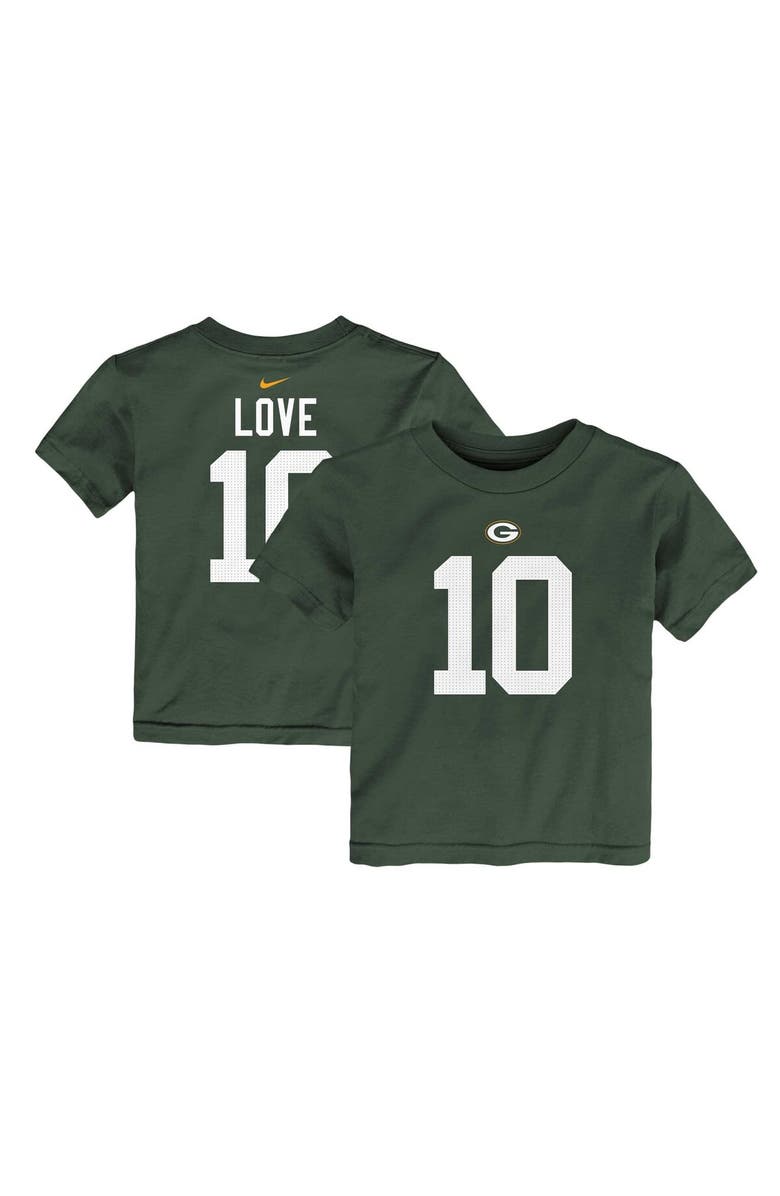 Nike Toddler Nike Jordan Love Green Green Bay Packers Player Name & Number T-Shirt, Alternate, color, Green