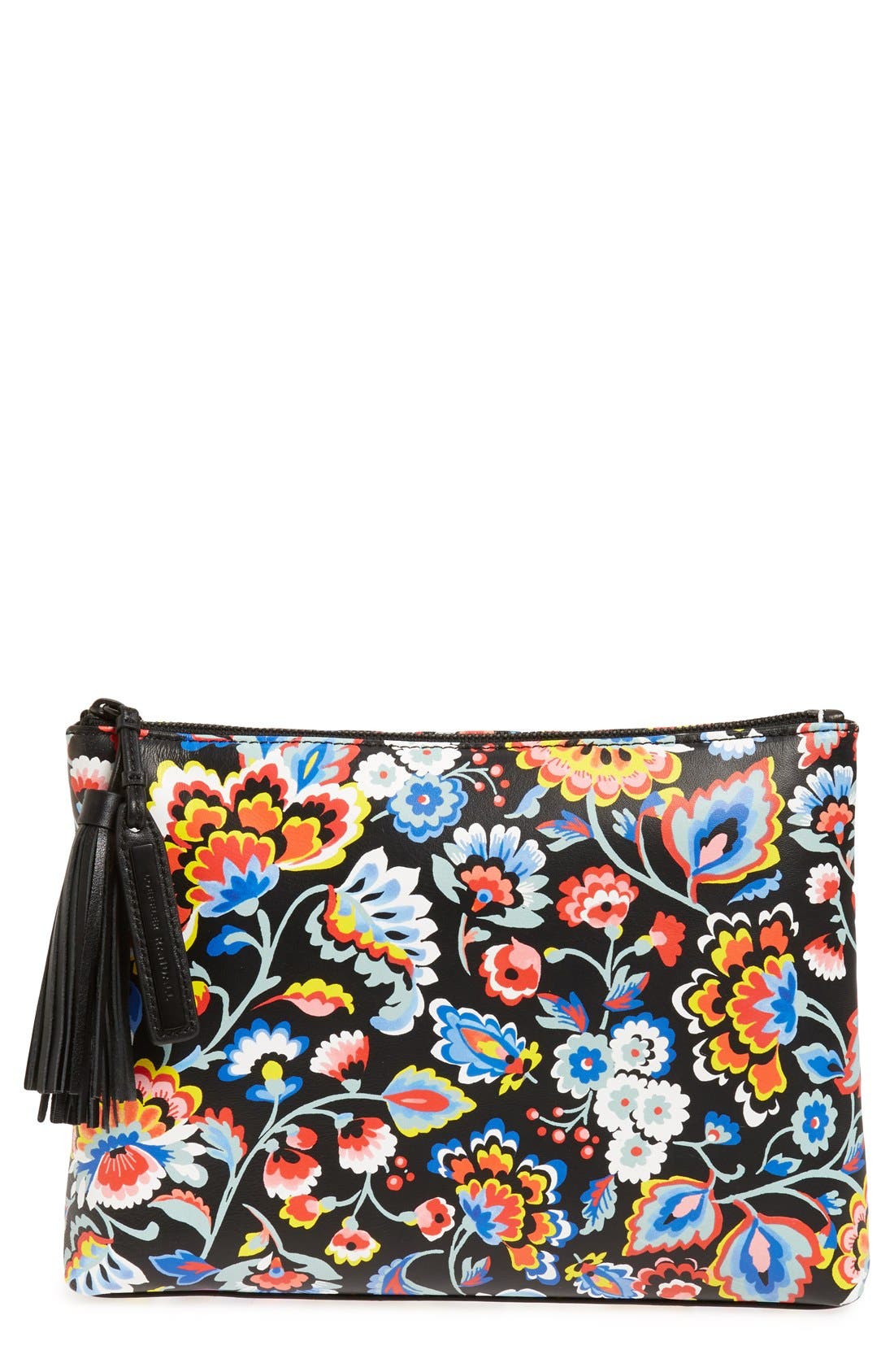 Loeffler Randall Tassel Leather Pouch, Main, color, 