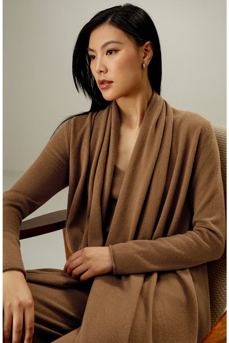 Women's Cashmere Wrap Cardigan, Alternate, color, Toffee