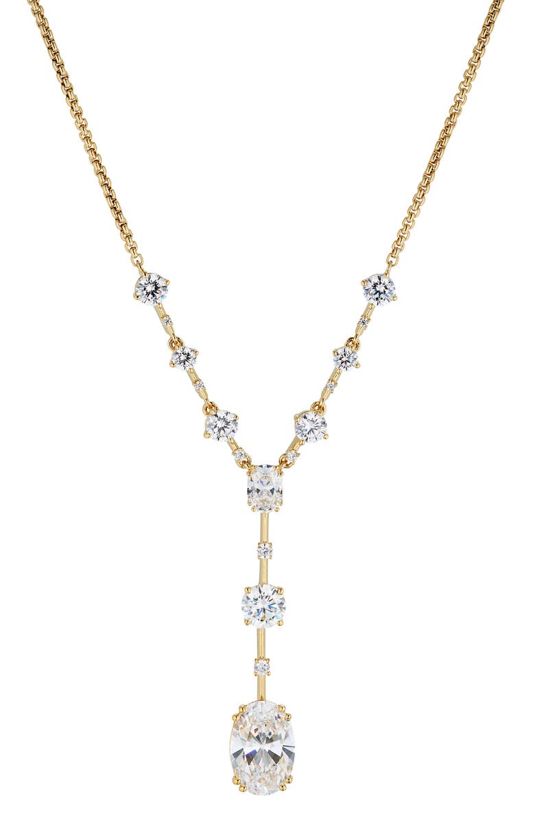 Nadri Evelyn Cubic Zirconia Y-Necklace, Main, color,
