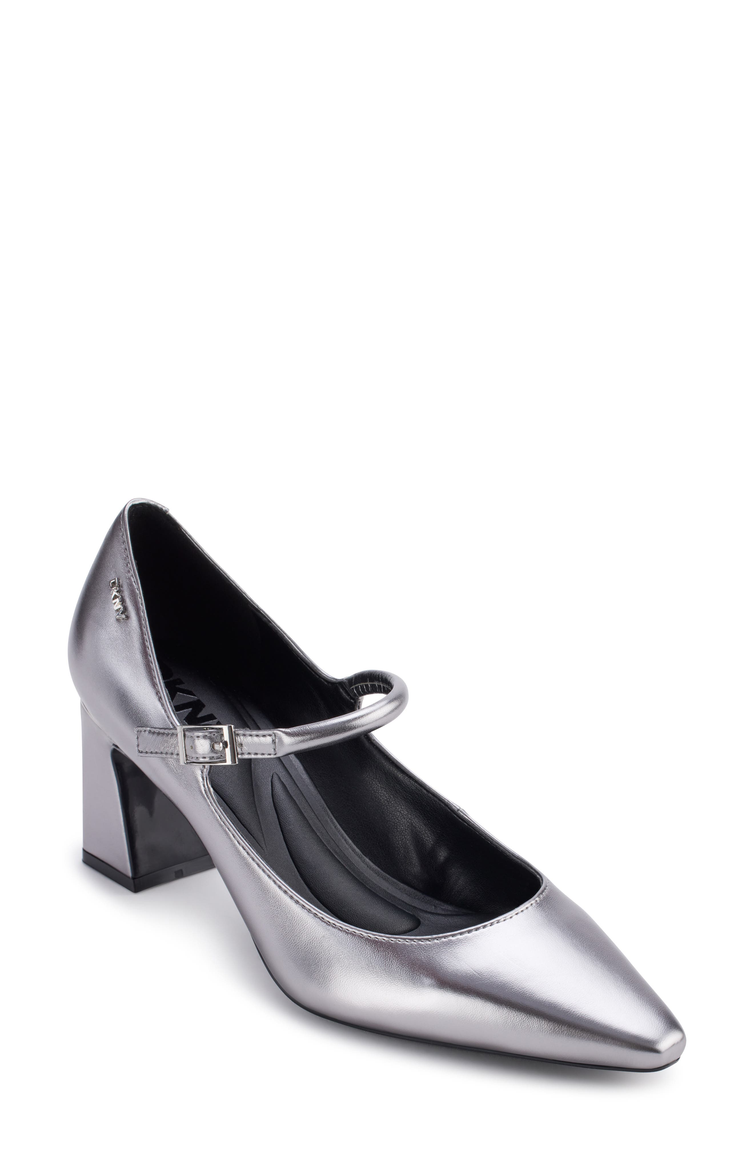 DKNY Samira Pointed Toe Mary Jane Pump, Main, color, Nickel