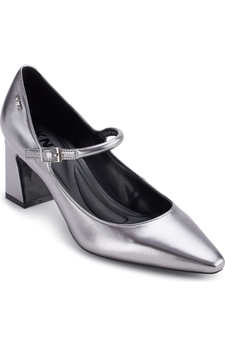 DKNY Samira Pointed Toe Mary Jane Pump, Main, color, Nickel