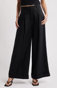Faithfull the Brand Clove Cuff Wide Leg Linen Pants