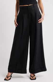 Faithfull the Brand Clove Cuff Wide Leg Linen Pants
