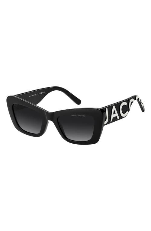 Marc Jacobs 52mm Cat Eye Sunglasses In Black