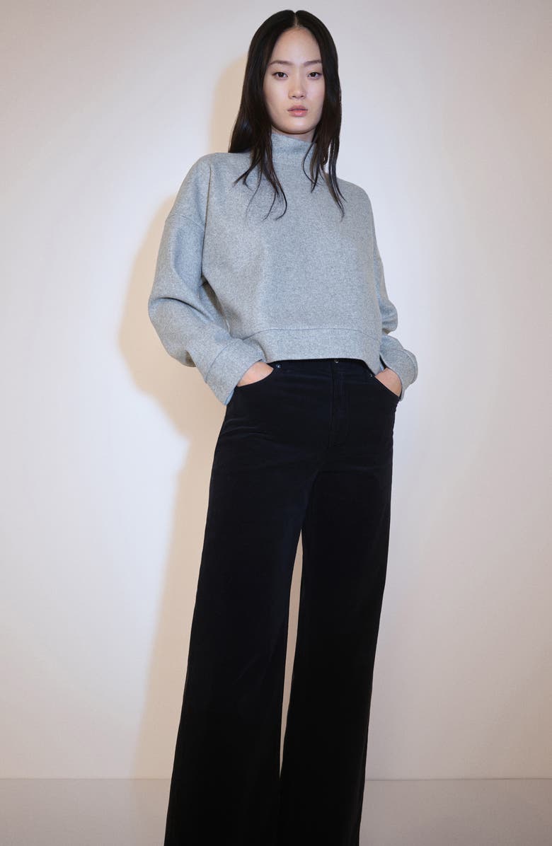 MANGO Mock Neck Sweatshirt, Alternate, color,