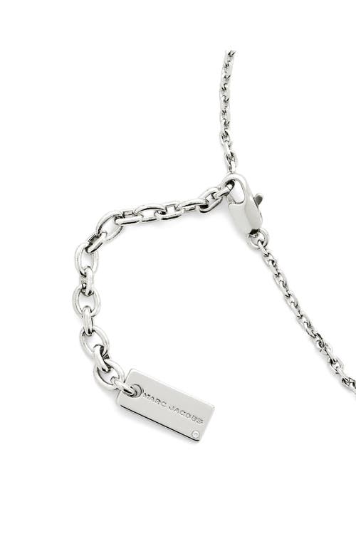 Marc Jacobs Button Charm Pendant Necklace In Metallic