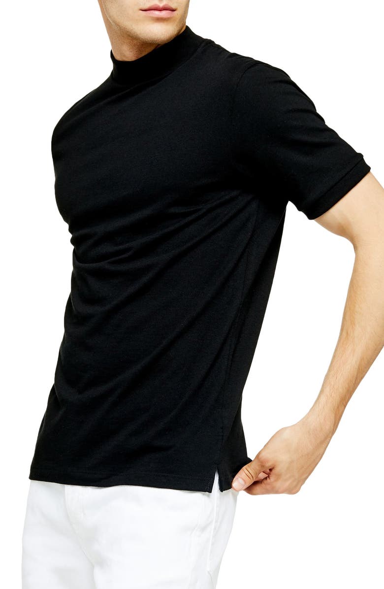 Topman Mock Neck T-Shirt, Main, color,