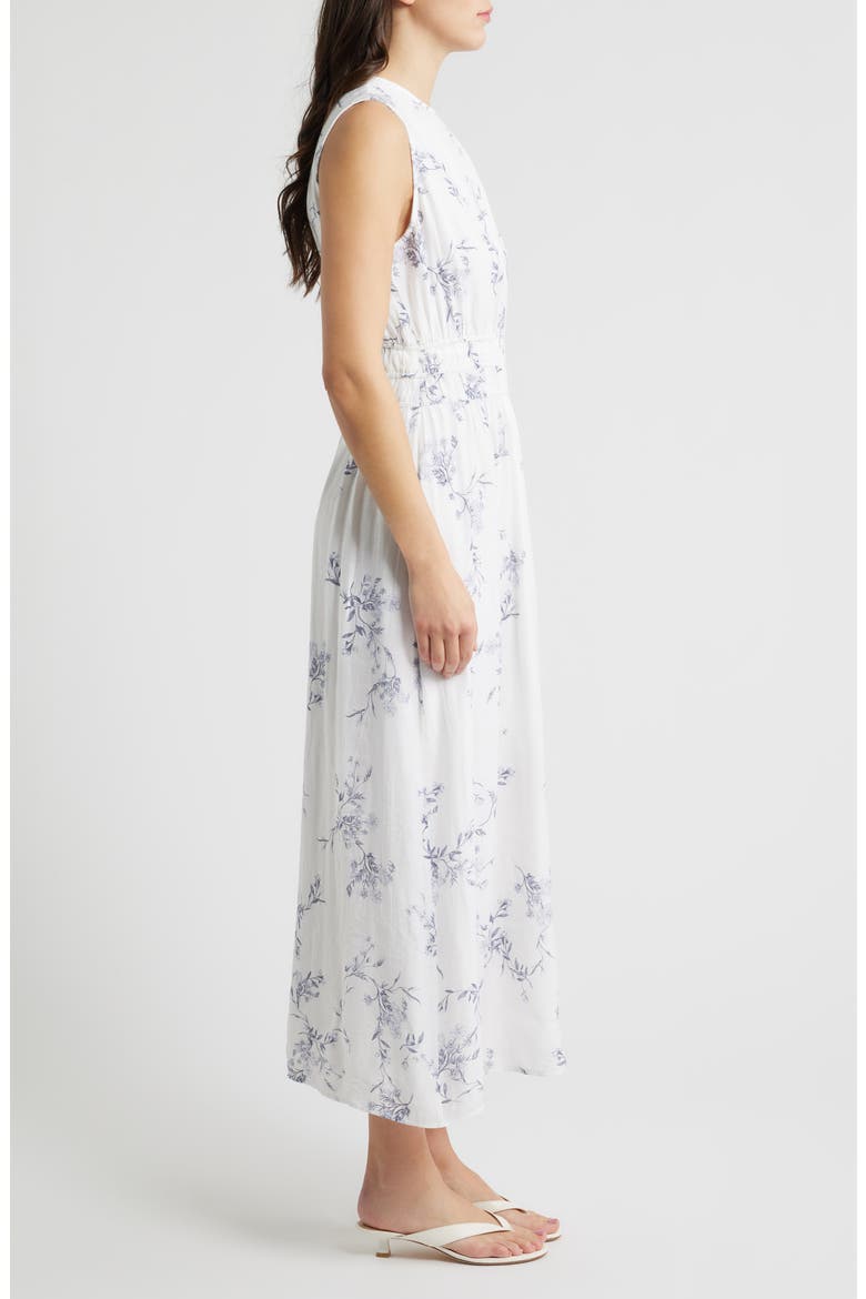 Floral Print Sleeveless Maxi Dress, Alternate, color, BLUE OPAL FLORAL