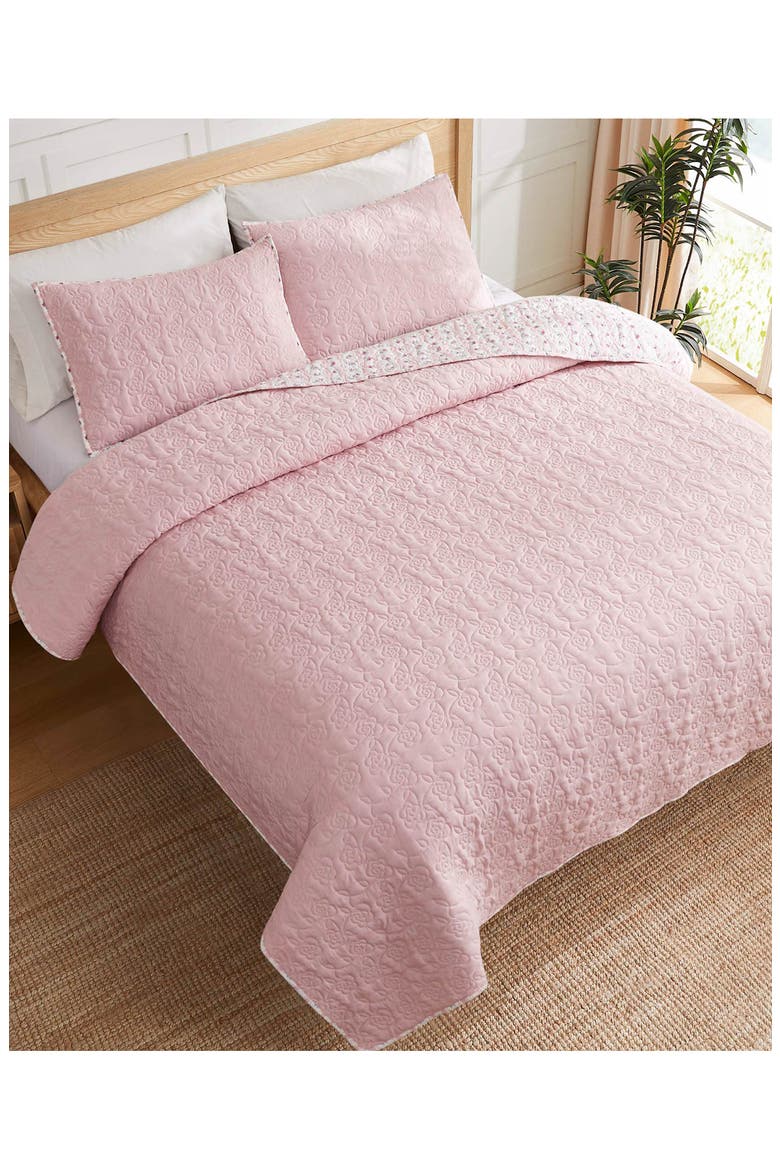 Hazel Quilt Comforter & Sham Set, Alternate, color, HAZEL PINK