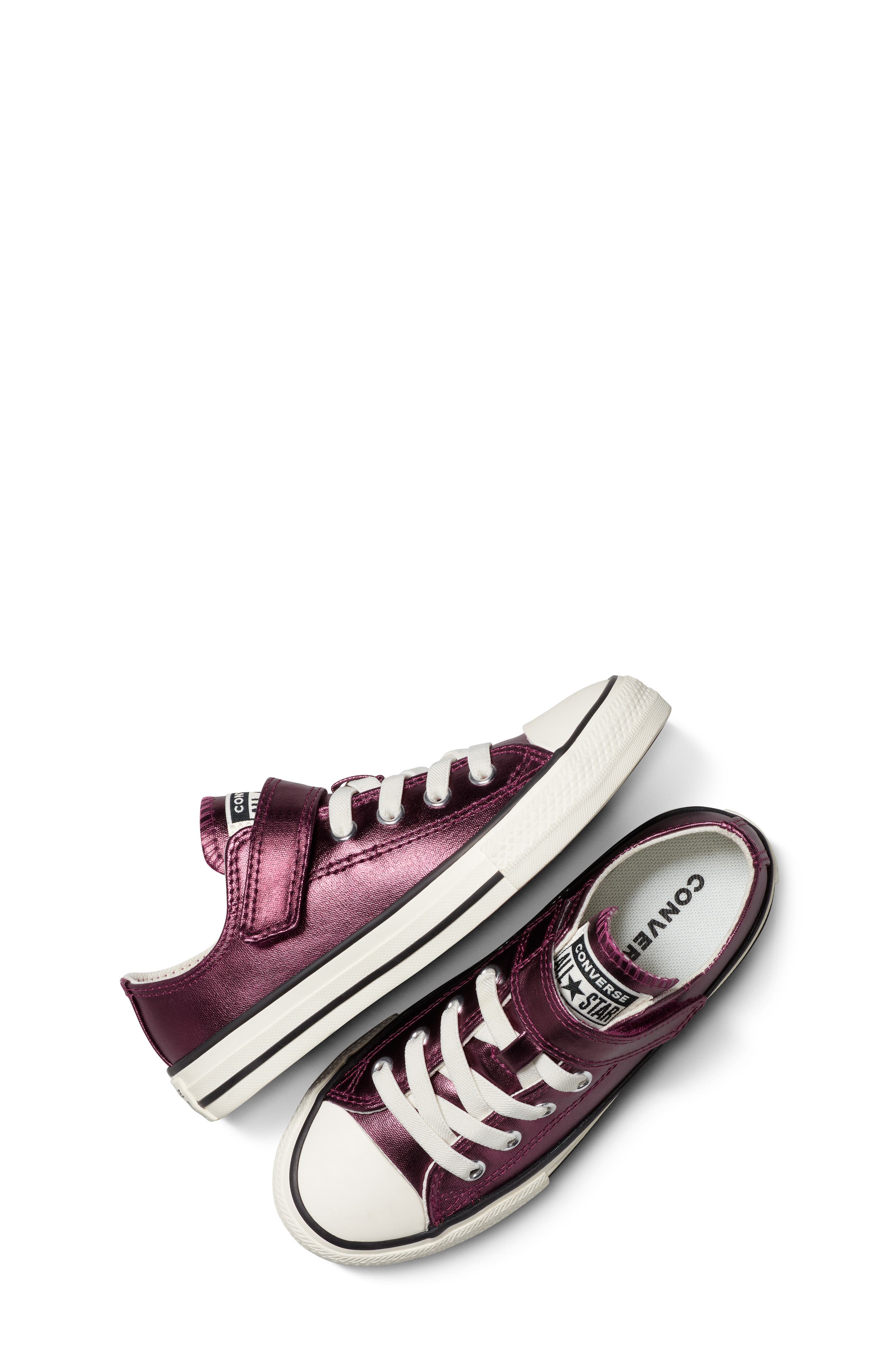 Converse Kids' Chuck Taylor All Star Metallic Canvas Low Top Sneaker, Alternate, color, 