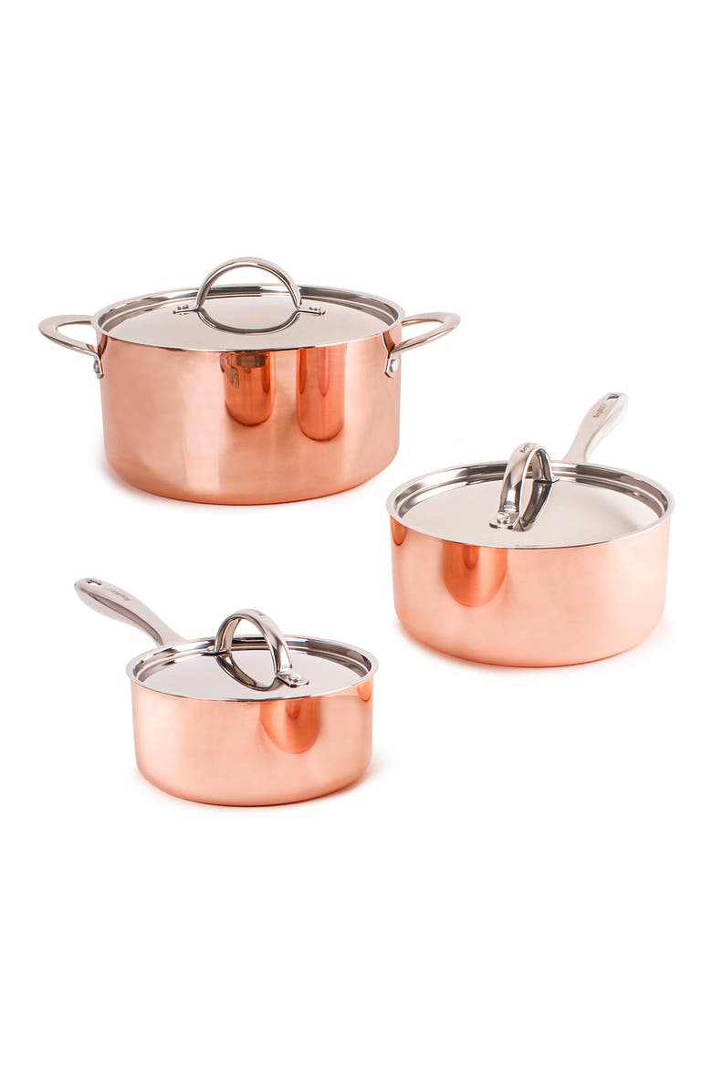 Copper Tri-Ply 6-Piece Set, Main, color, COPPER