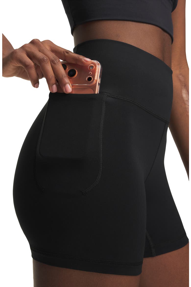 Meridan Middy High Waist Bike Shorts, Alternate, color, BLACK / / BLACK