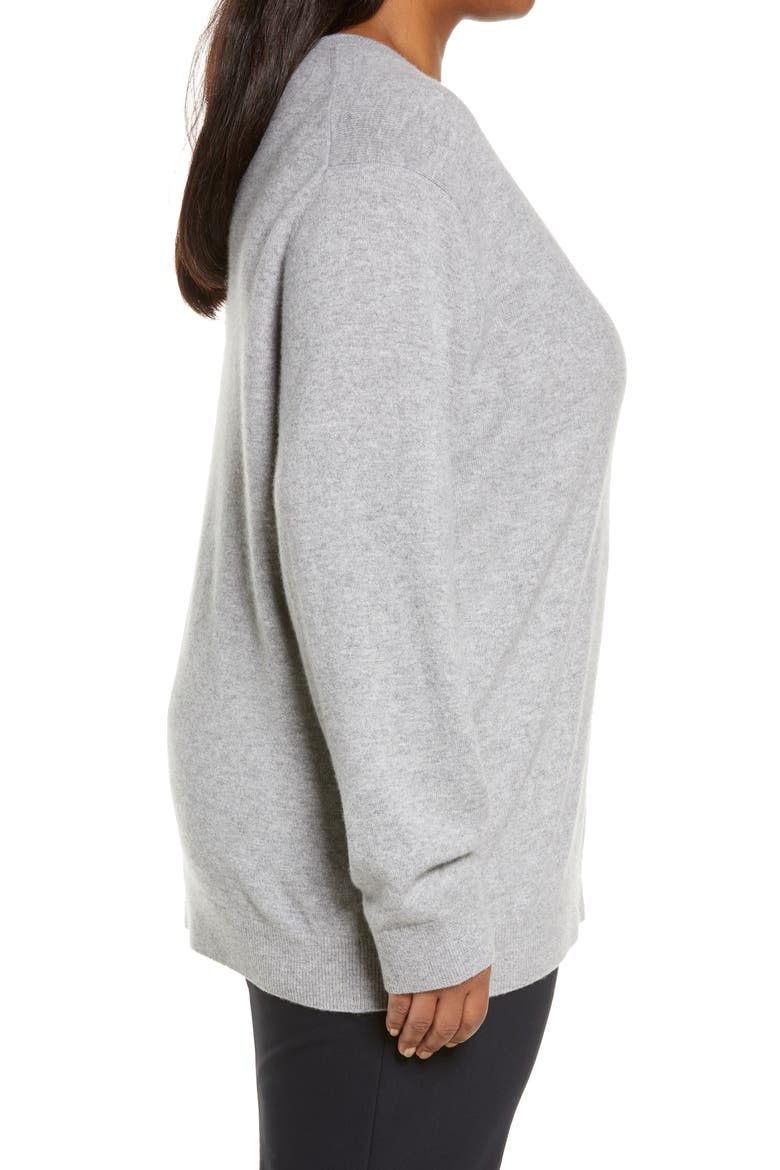 Weekend Cashmere Sweater, Alternate, color, HEATHER STEEL