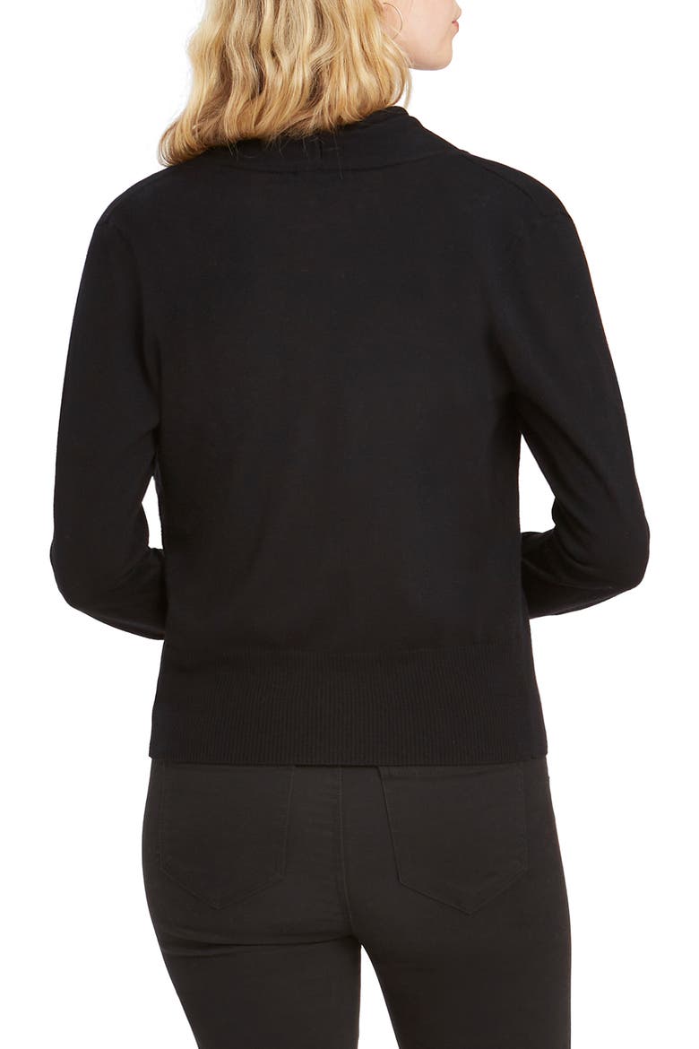 Book Club Open Cardigan, Alternate, color, BLACK ONYX