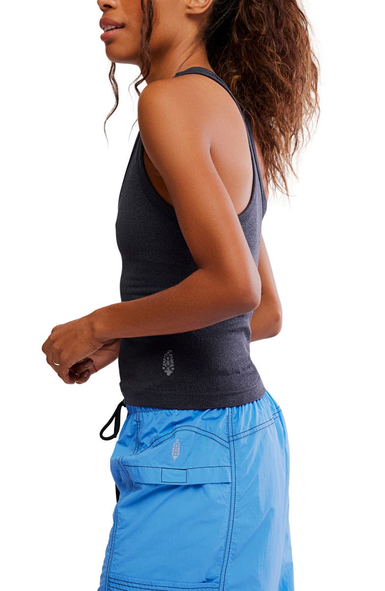 Free People Bittersweet Rib Essential Tank, Alternate, color, Black