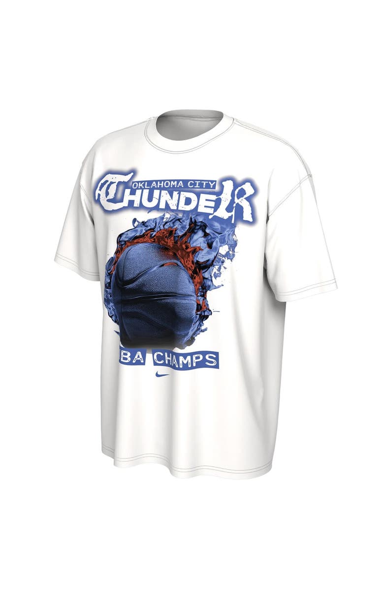 Nike Unisex Nike  White Oklahoma City Thunder 2025 NBA Finals Champions Celebration Parade Roster T-Shirt, Alternate, color, White