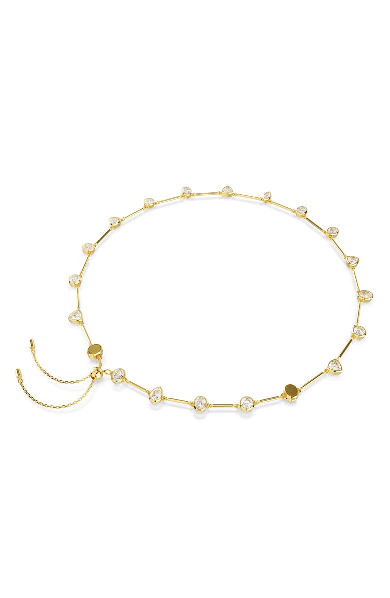 Swarovski Imber Station Necklace & Bracelet Set, Alternate, color, White/ Gold