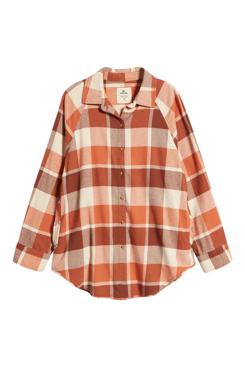 Pacific Dreams Cotton Flannel Shirt, Alternate, color, CINNAMON