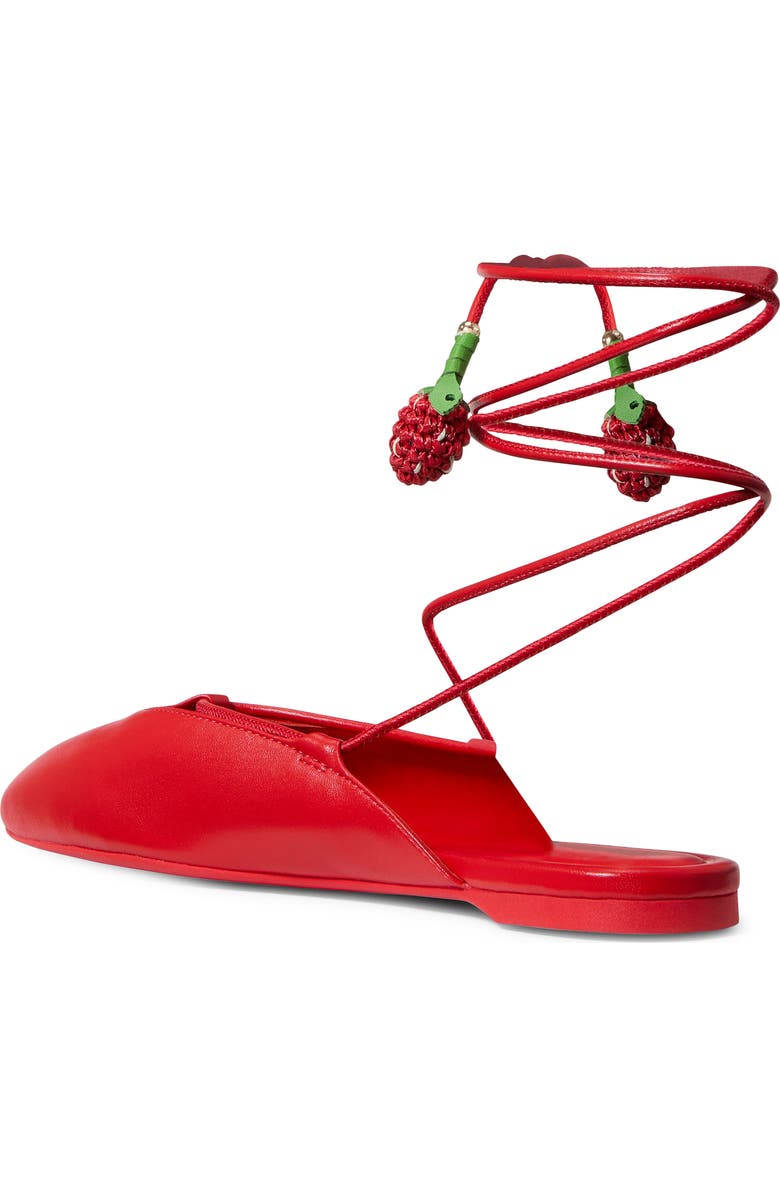 Kate Spade New York strawberry ankle wrap flat, Alternate, color, Heirloom Tomato