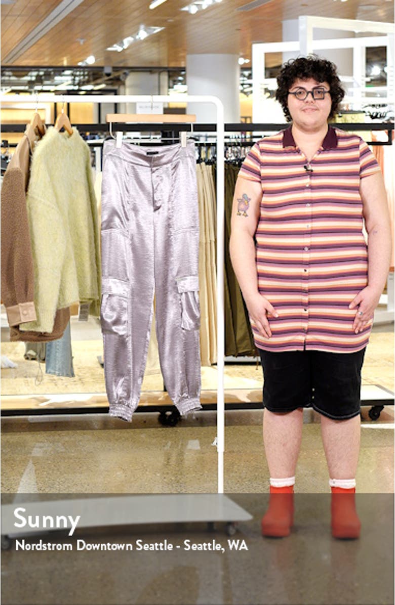 Soundwave Textured Satin Cargo Pants, sales video thumbnail