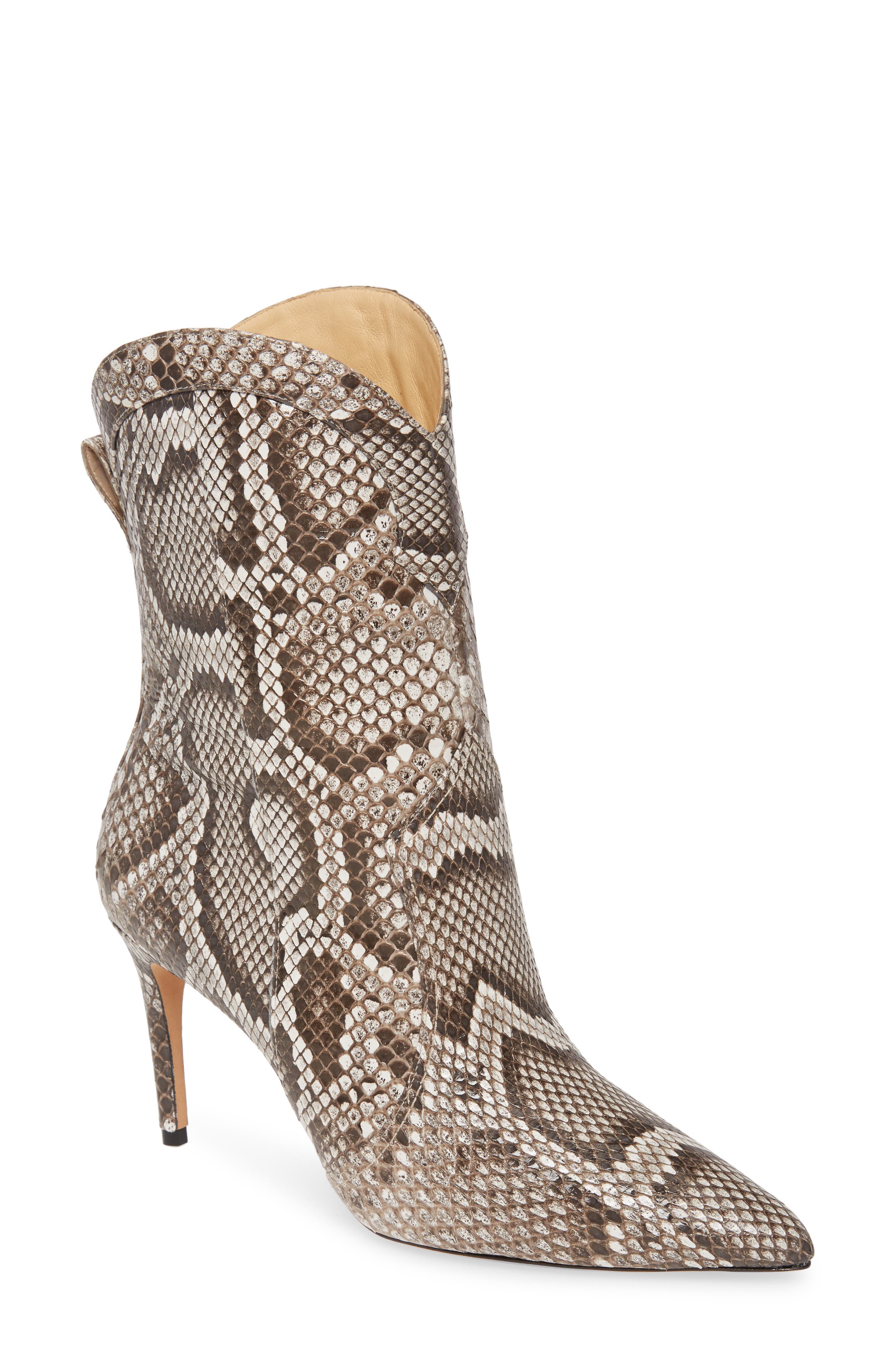 Alexandre Birman Esther Genuine Python Pointed Toe Boot, Main, color, 