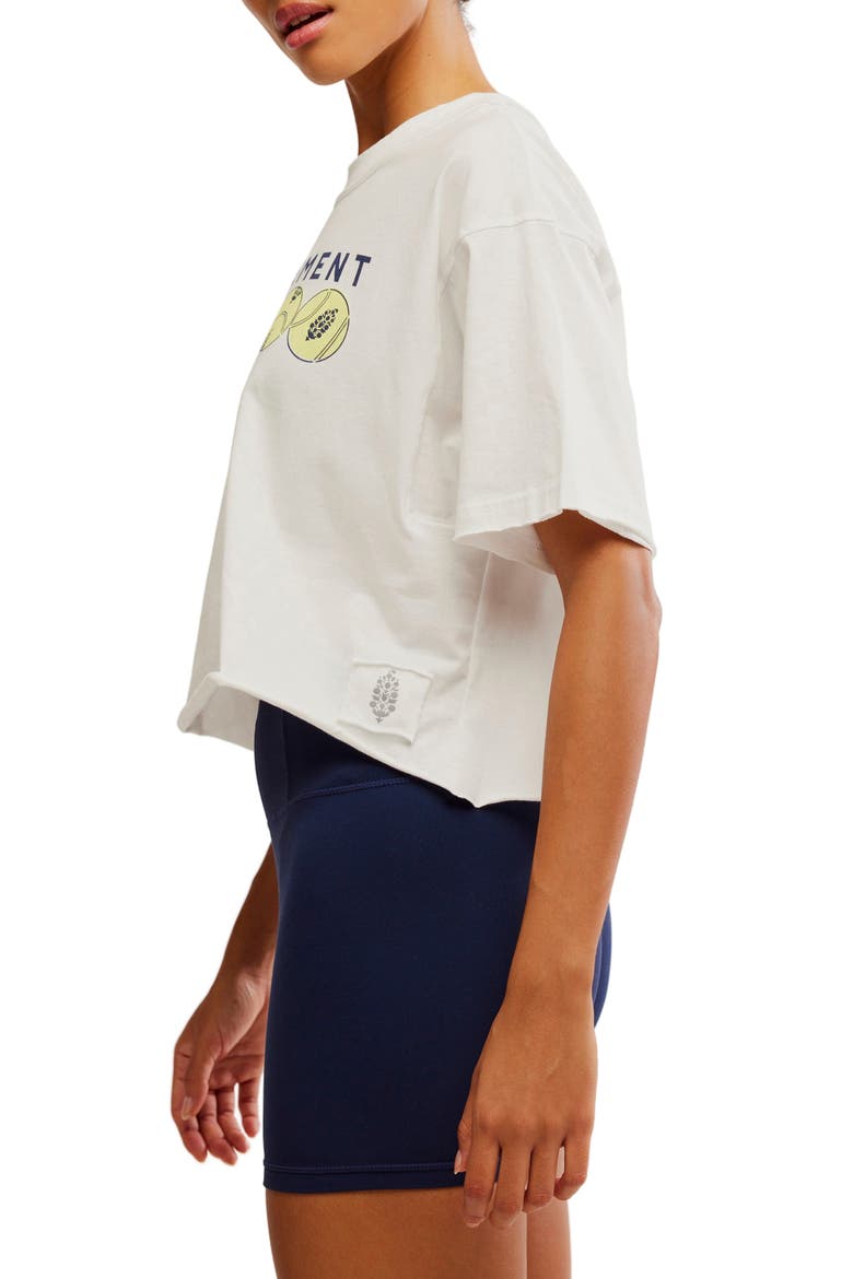 FP Movement Inspire Cotton Graphic T-Shirt, Alternate, color, COURT LOGO- IVORY CO
