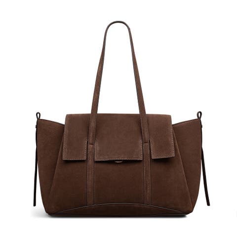 The Chancery - Suede Medium Flapover Shoulder Bag