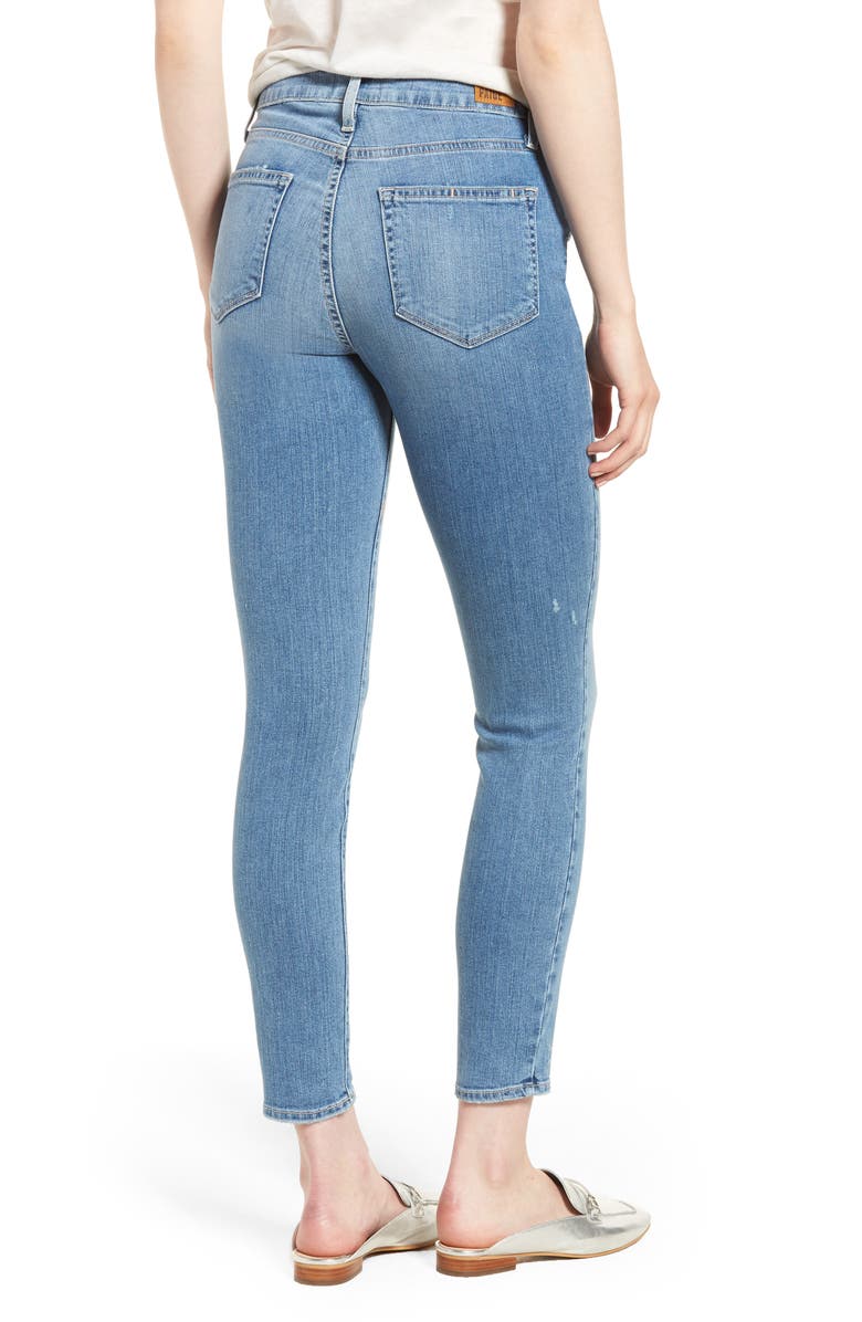 PAIGE Hoxton Distressed Ankle Jeans, Alternate, color, 