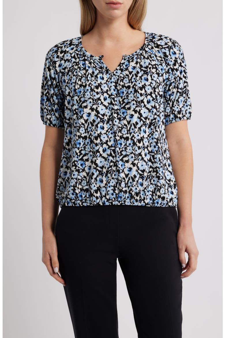 Floral Peasant Top, Main, color, BLUE YONDER MULTI