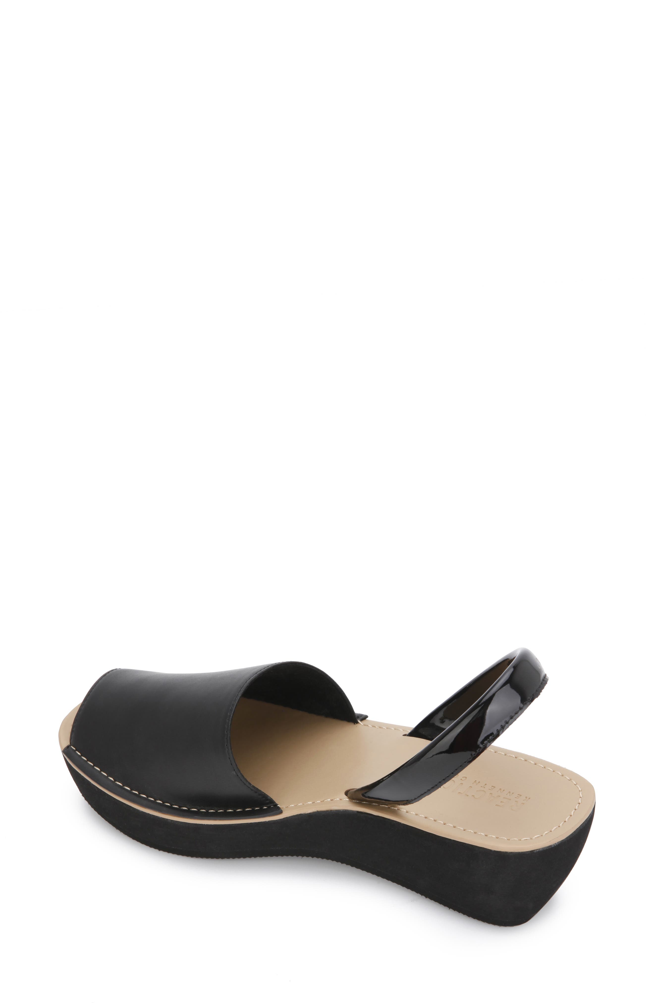Fine Glass Platform Sandal, Alternate, color, BLACK