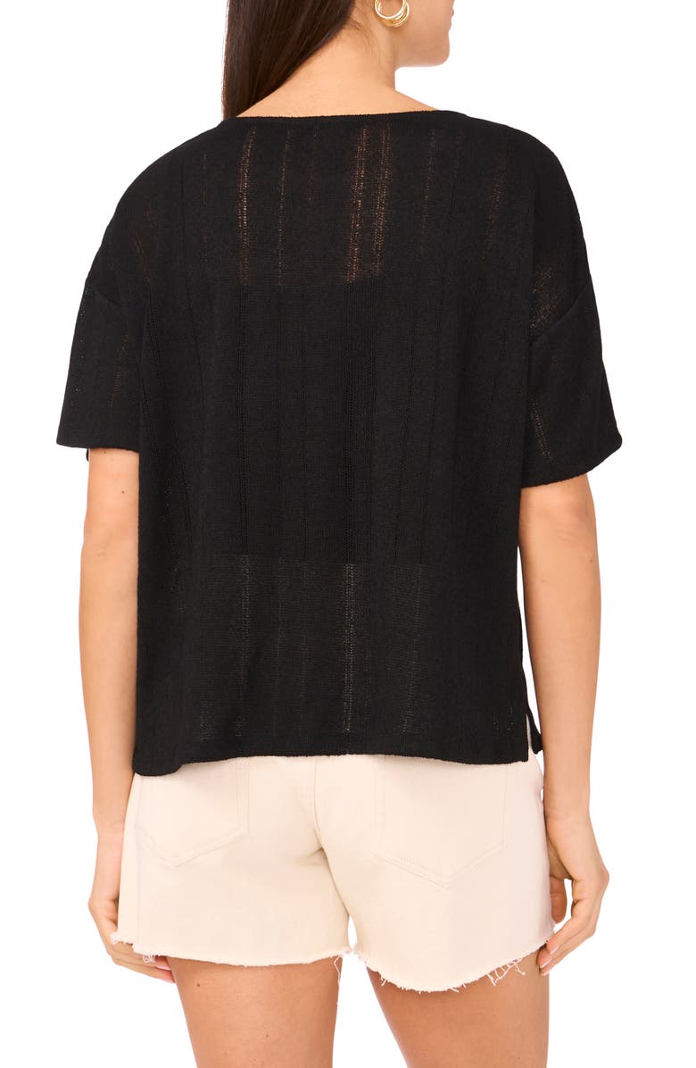 Vince Camuto Oversize Knit Top, Alternate, color, Rich Black