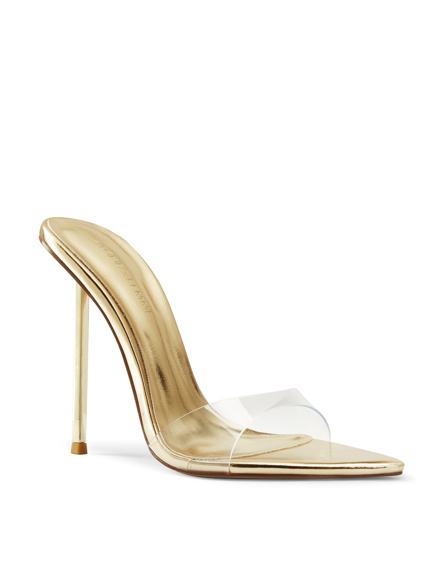 FEMME Whiskey PVC Mule, Alternate, color, Gold