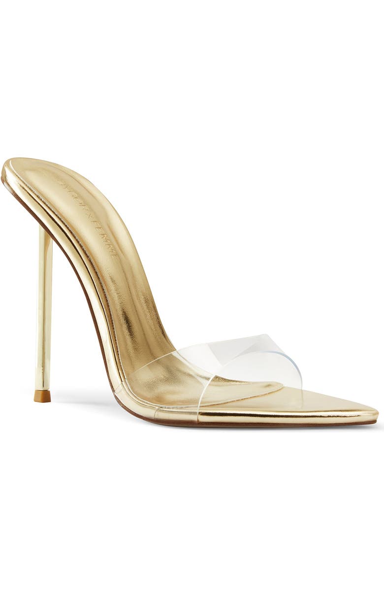 FEMME Whiskey PVC Mule, Alternate, color, Gold