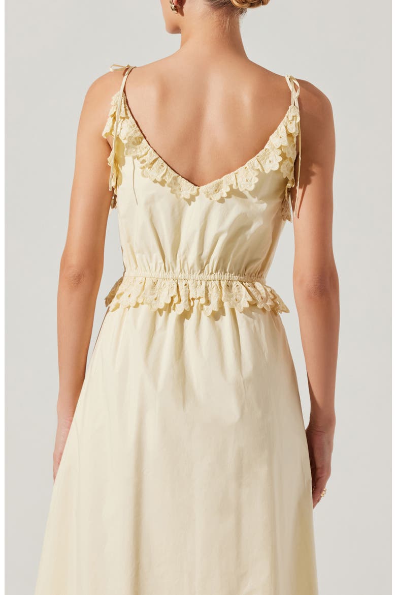 Lissette Embroidered Eyelet Trim Cotton Sundress, Alternate, color, SOFT YELLOW