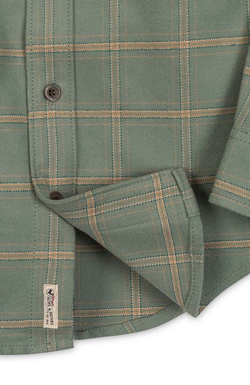 Hope & Henry Boys' Organic Flannel Shirt, Kids In Green