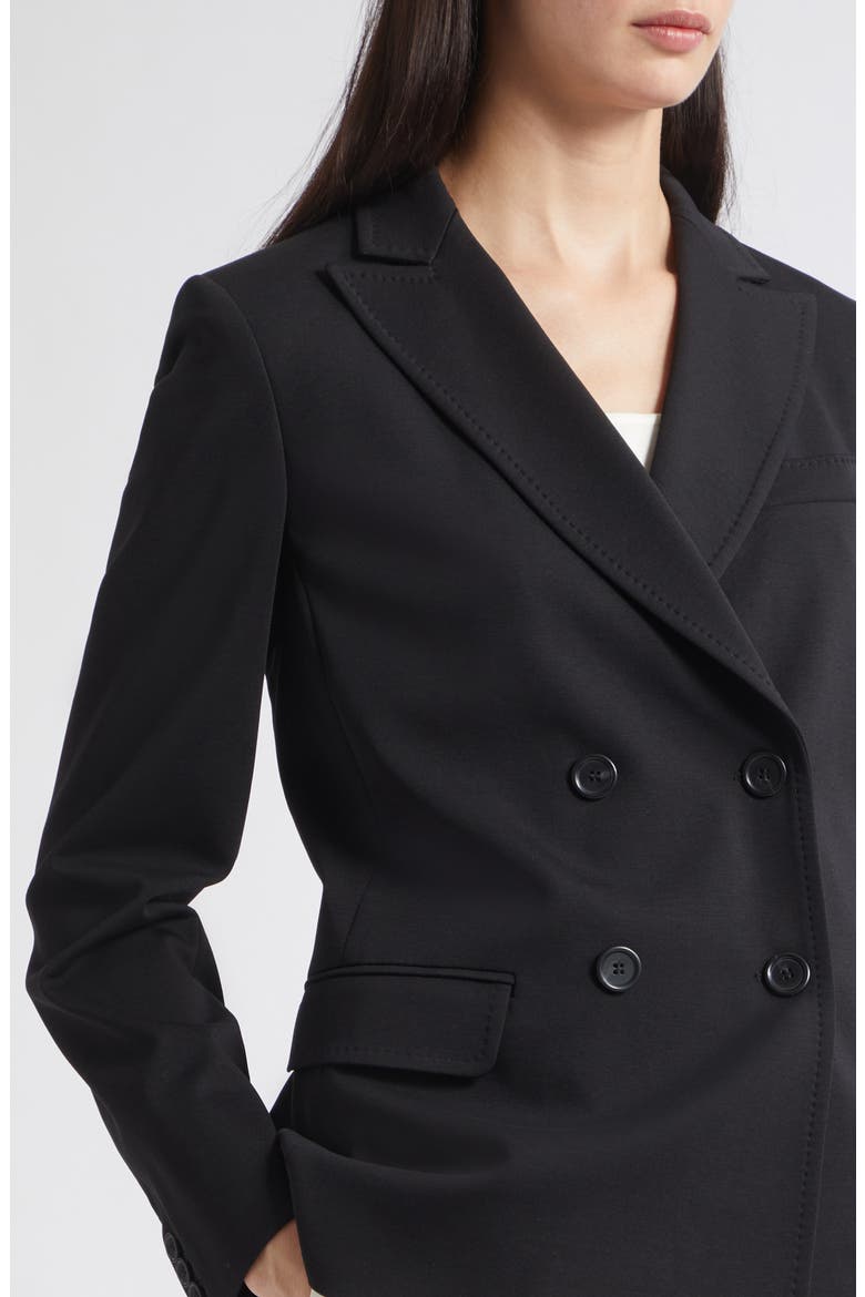 Colibri Double Breasted Jersey Blazer, Alternate, color, BLACK