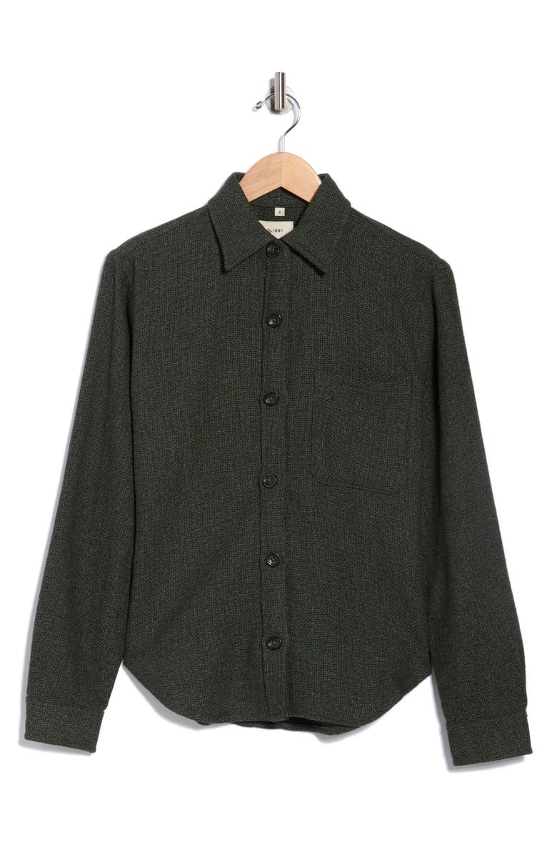 DL1961 Ines Wool Blend Button-Up Shirt, Alternate, color, Evergreen