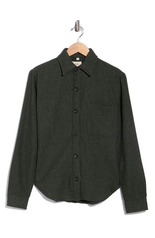 Dl1961 Ines Wool Blend Button-up Shirt In Green