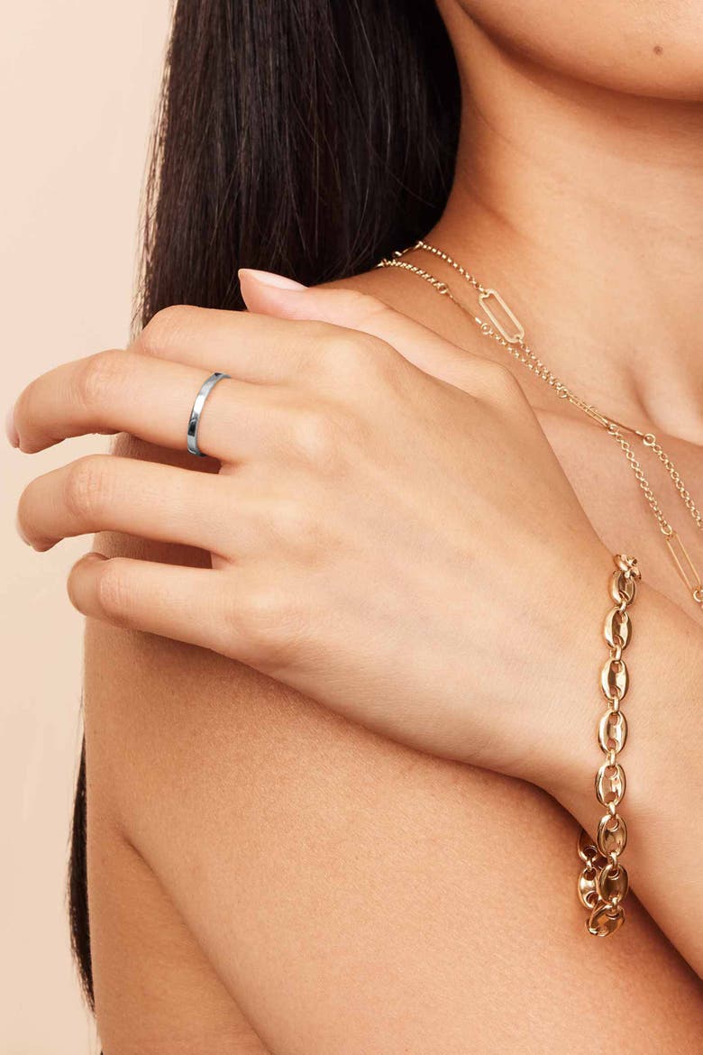 14K Gold Forever Band Stack Ring, Alternate, color, White Gold