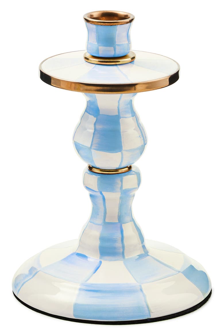 Sky Check Small Candlestick, Main, color, SKY CHECK