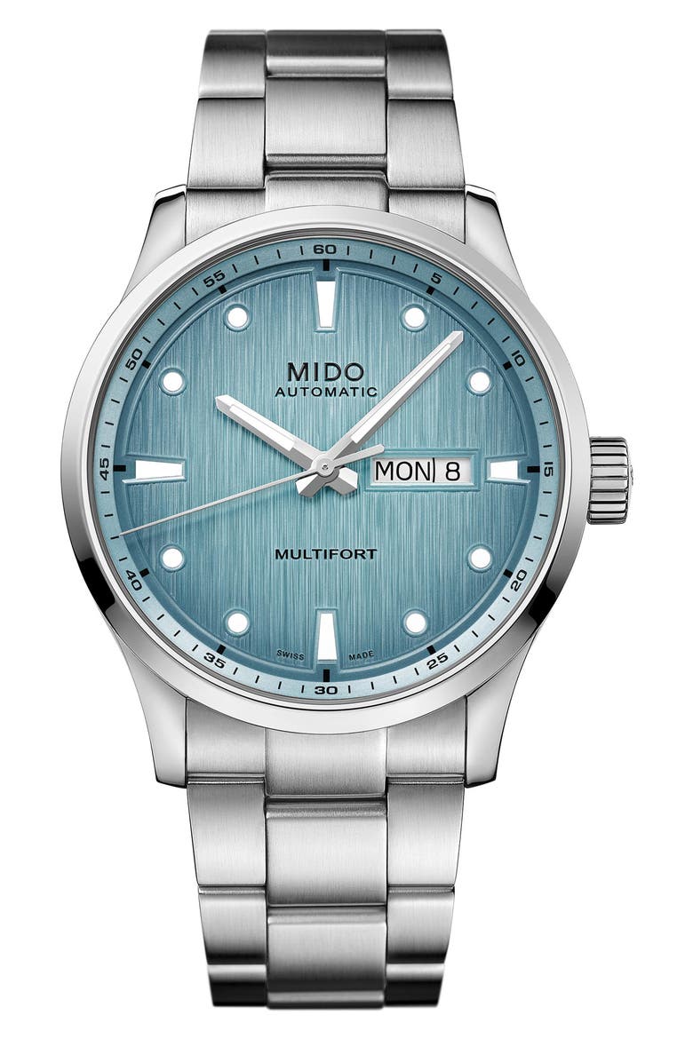 Multifort Automatic Bracelet Watch, 42mm, Main, color, BLUE GRADIENT