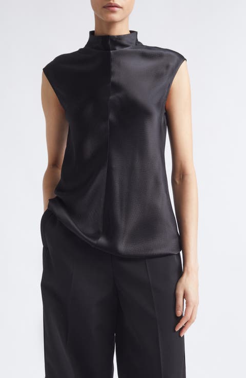Rhea Sleeveless High Neck Top