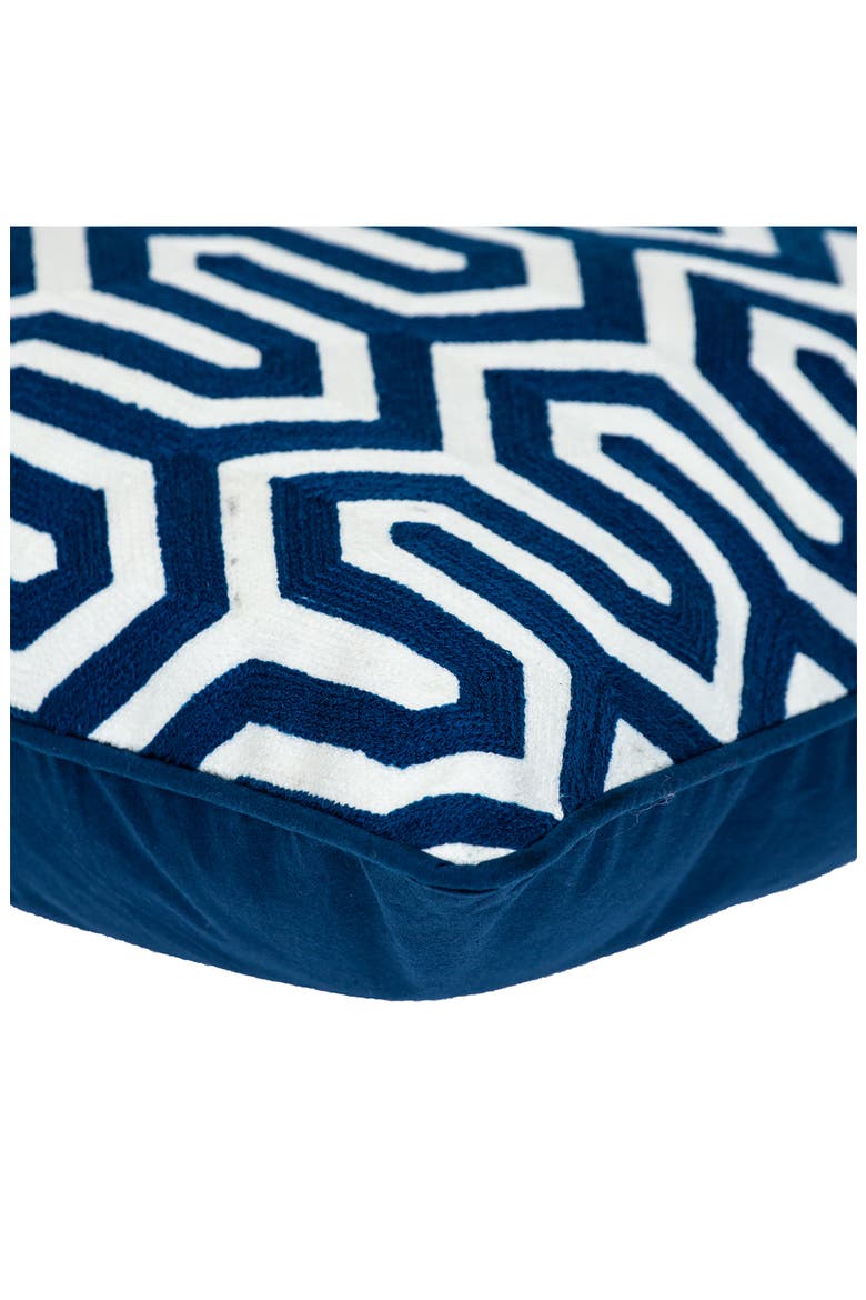 Machu Embroidered Throw Pillow, Alternate, color, BLUE