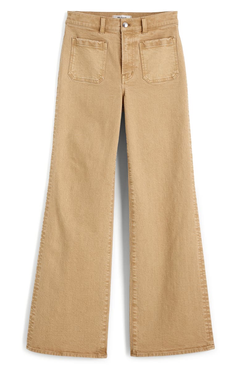 Madewell The Emmy Patch Pocket Wide Leg Pants, Alternate, color, Fawn