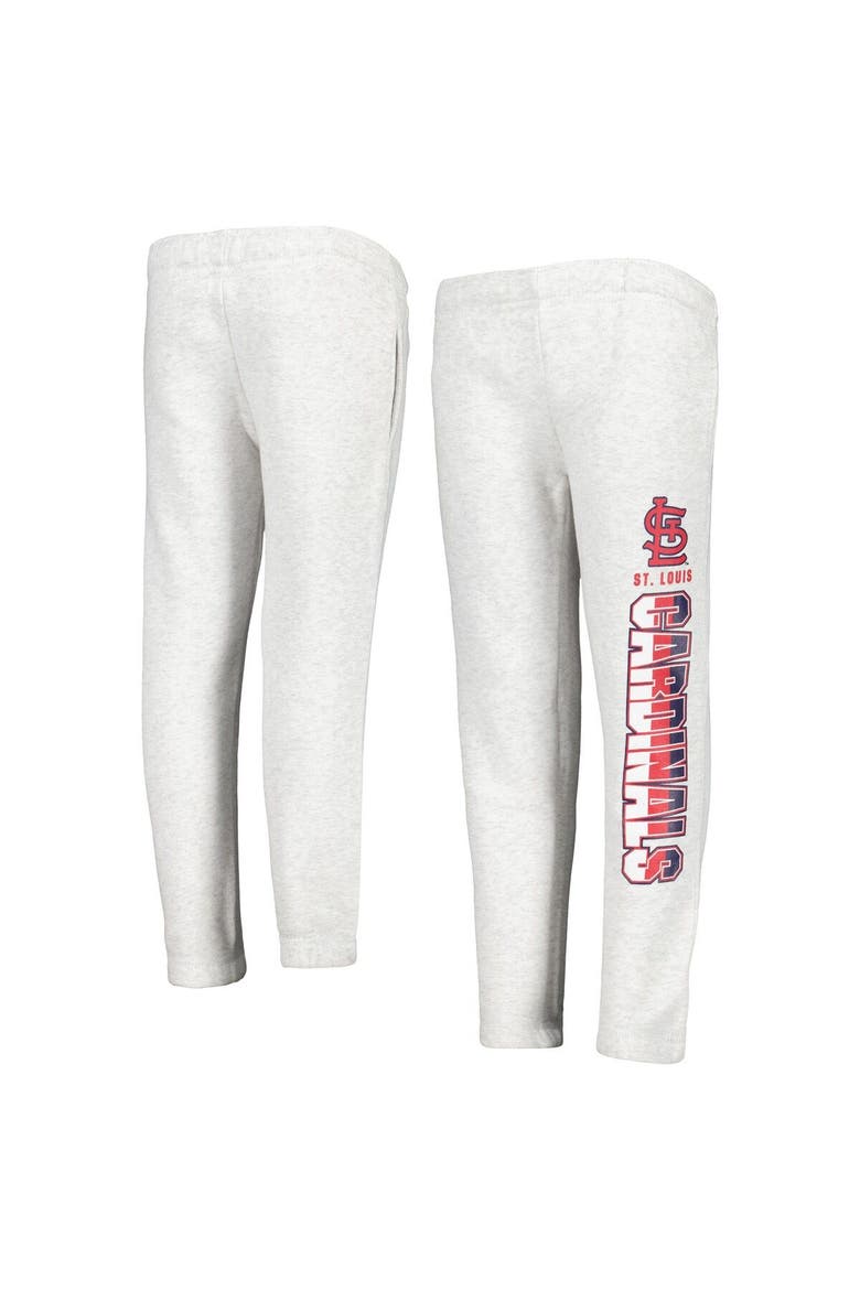 Youth Ash St. Louis Cardinals Game Time Fleece Pants, Main, color, Ash