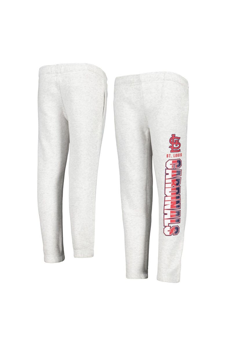 Outerstuff Youth Ash St. Louis Cardinals Game Time Fleece Pants, Main, color, Ash